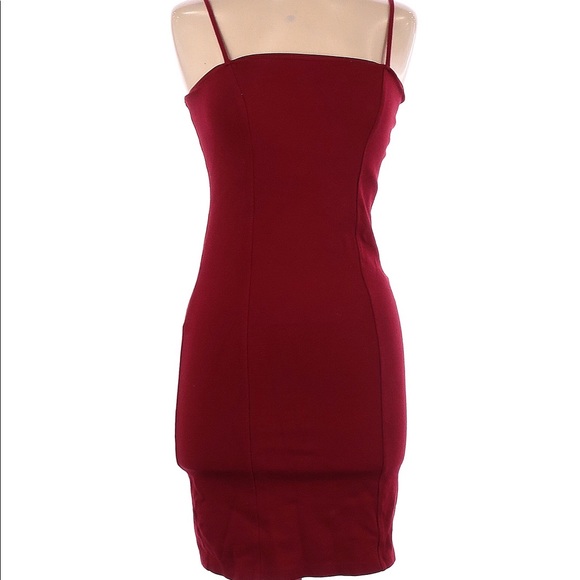 Forever 21 Burgundy Spaghetti Strap Dress Simple Lil Dress Great to Layer Medium - Picture 2 of 9